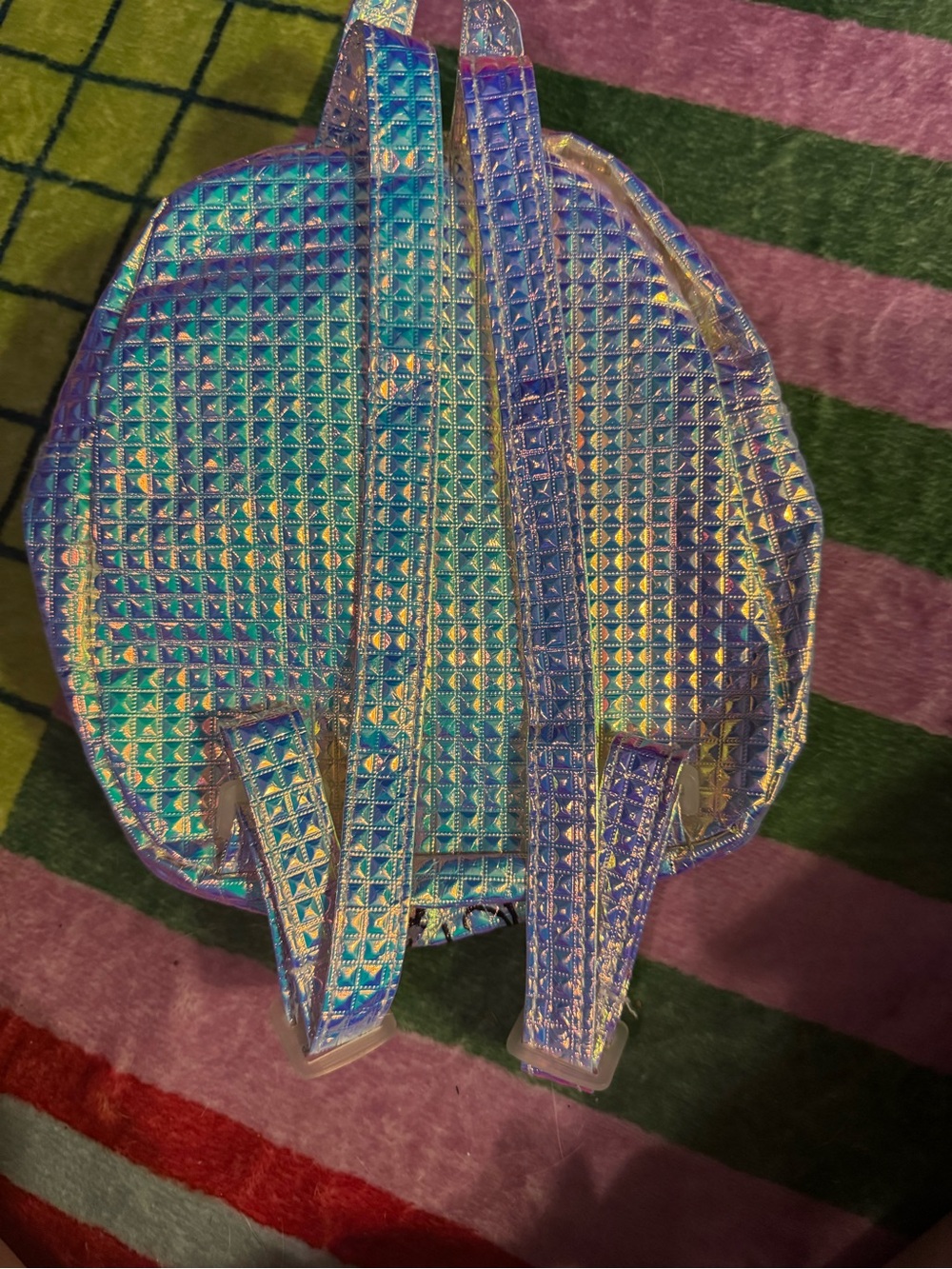 Holographic Mini Backpack - Iridescent Purple - Picture 3 of 3